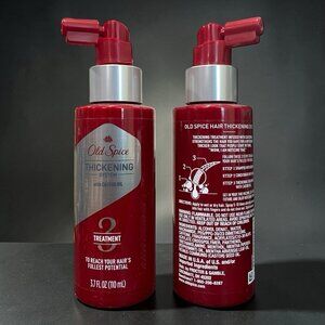 Old Spice Thickening System Treatment Spray Castor Oil 3.7oz 2 Pack NEW